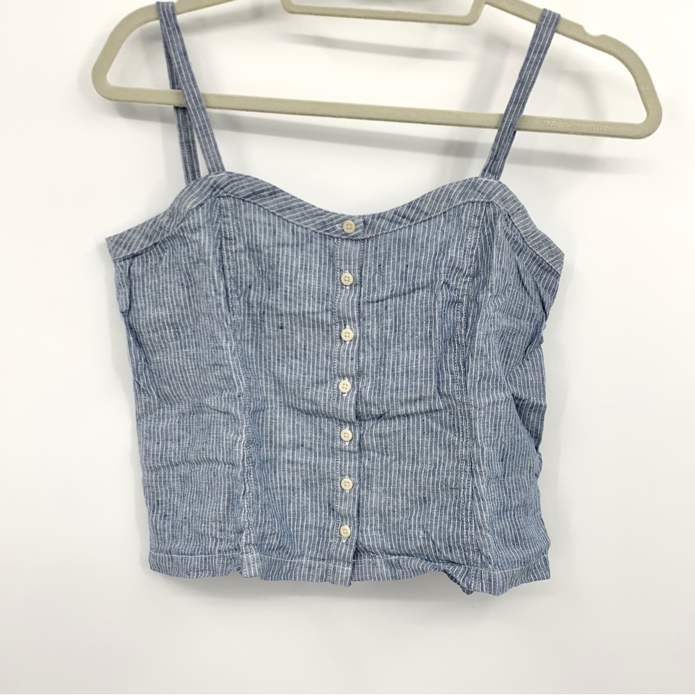 Everlane Blue Striped Tank Top - Picture 3 of 9